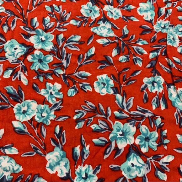 ANTHROPOLOGY Meadow Rue Red Mint Floral Top Shirt Sz S - Picture 3 of 6